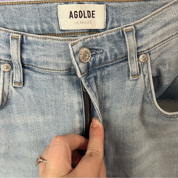 Agolde Sophie Raw Hem High Rise Crop Jeans Size 27 - Picture 4 of 8